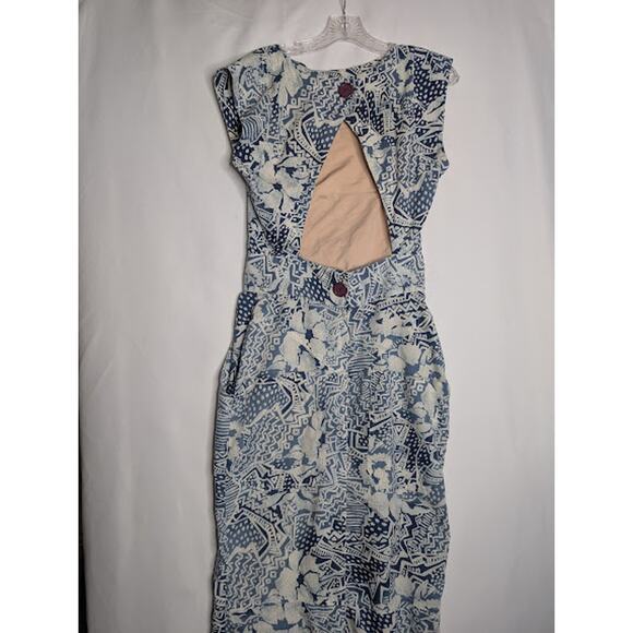 ASHLEE California Tropical Tiki Hawaiian Open back dress size 8 coconutgirl - Picture 8 of 11